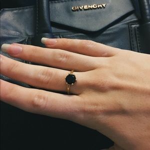 Obsidian Stacking Ring Bundle